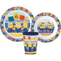 Minions – Kinderserviesset 3-delig – Bord, Kom en Beker